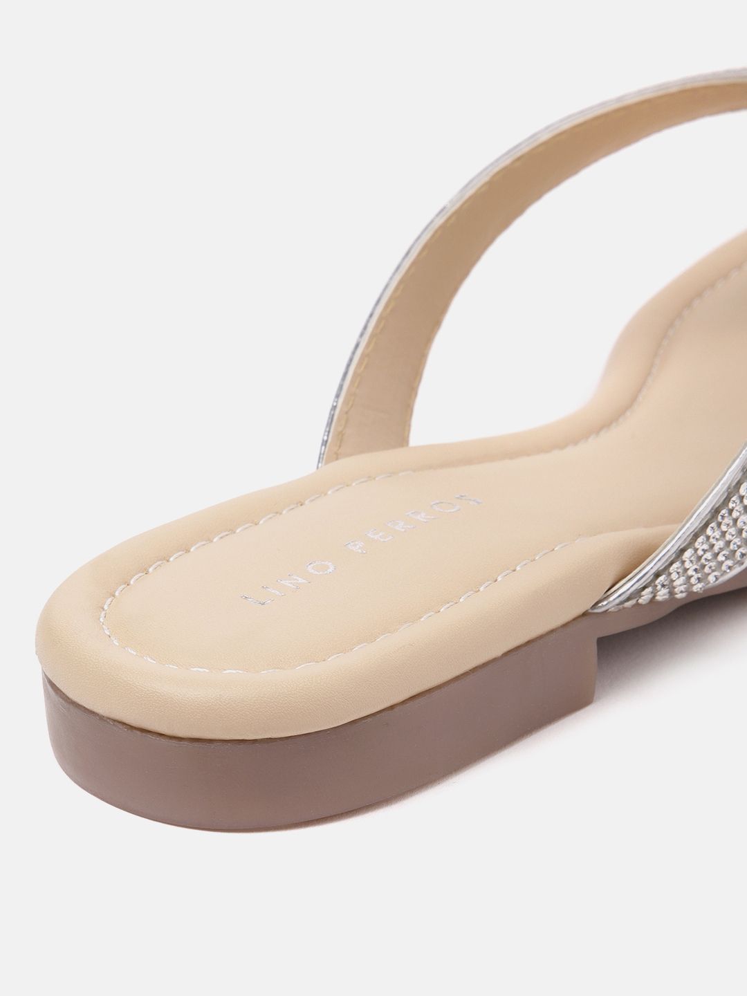 Lino Perros Women Embellished Open Toe Flats