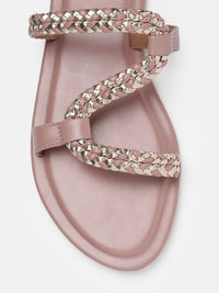 DressBerry Women Striped Open Toe Flats