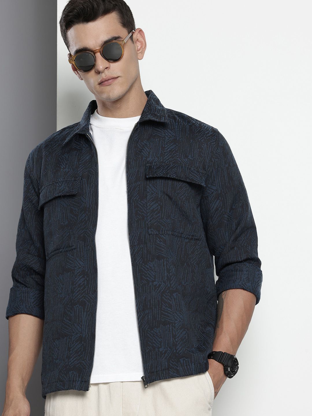 The Indian Garage Co Textured Casual Shirt