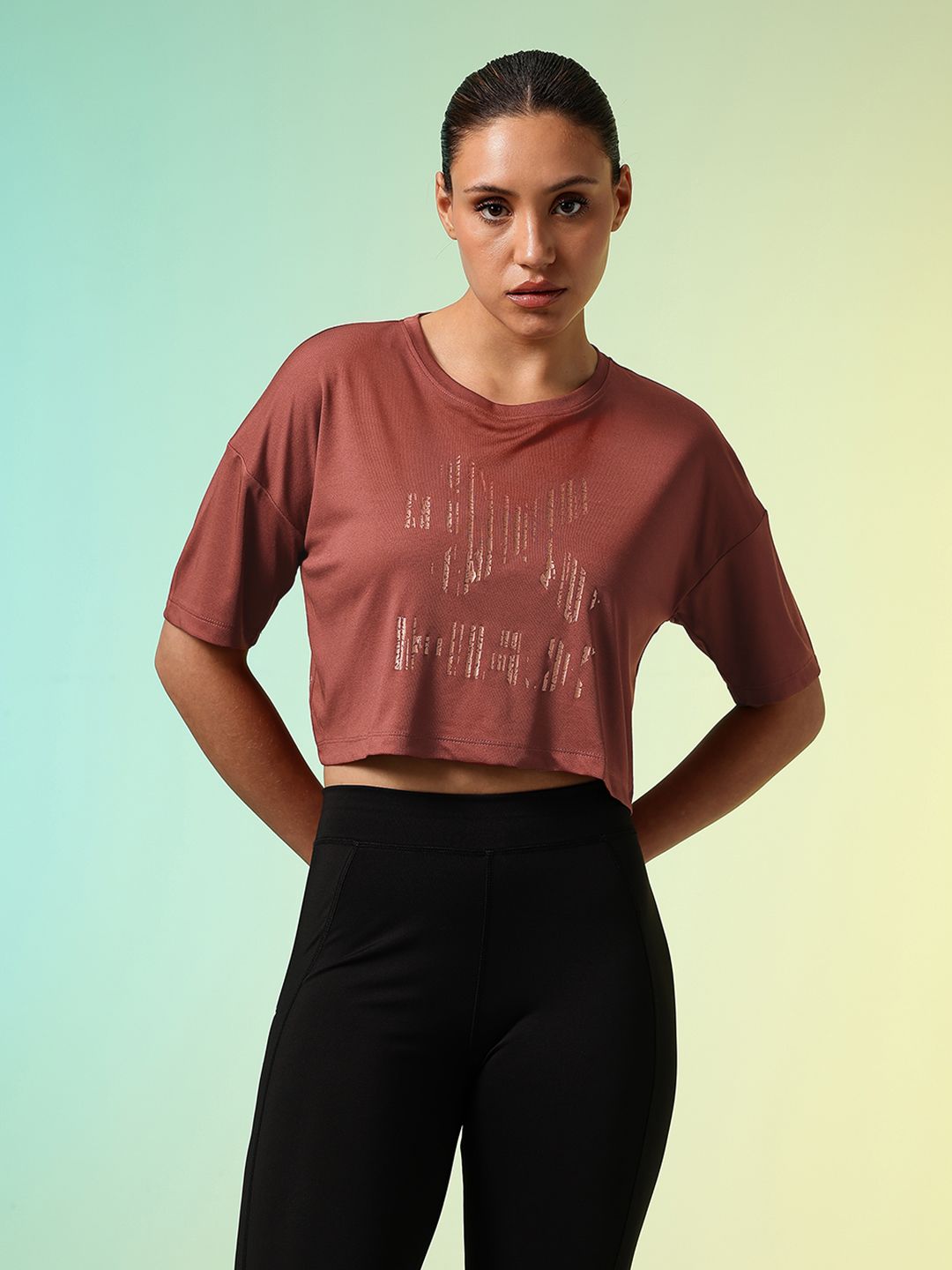 HRX by Hrithik Roshan Brand Logo Printed Training T-shirt