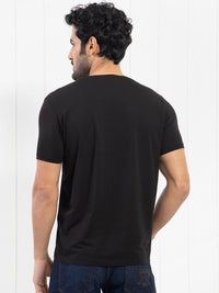 RARE RABBIT Men Moreno Graphic Printed Slim Fit Cotton T-Shirt