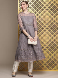 House of Pataudi Embroidered Sequined Jashn Kurta