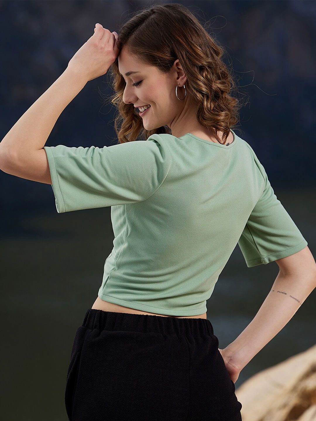 Athena Cut-Out Corset Crop Top