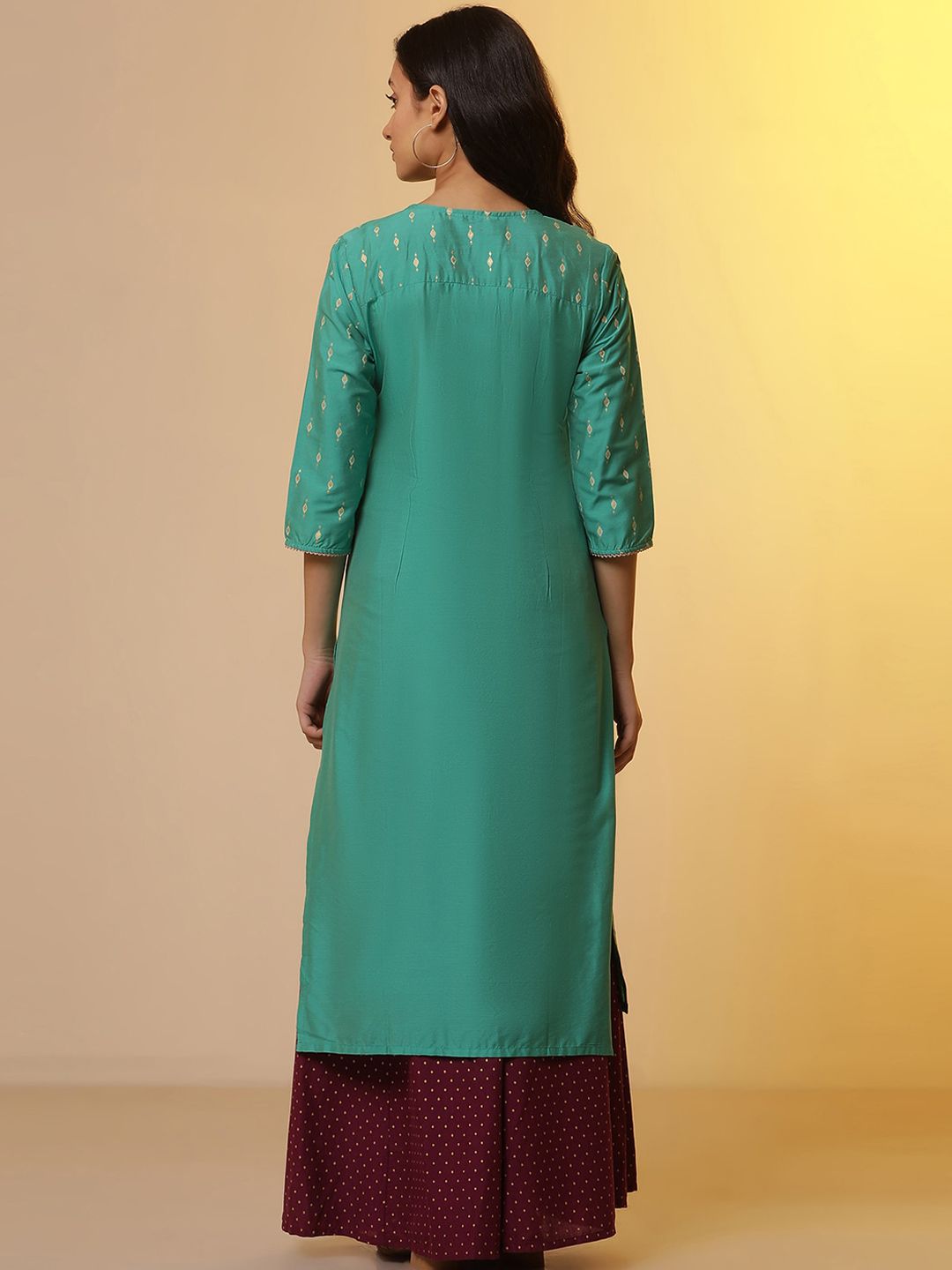 AURELIA Ethnic Motifs Printed Straight Kurta
