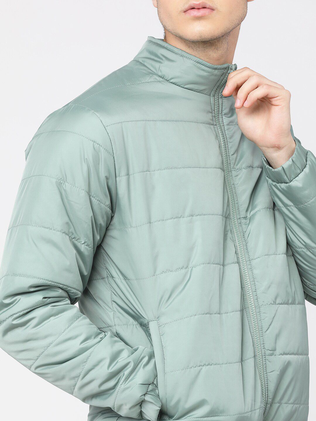 HIGHLANDER Men Green Puffer Jacket