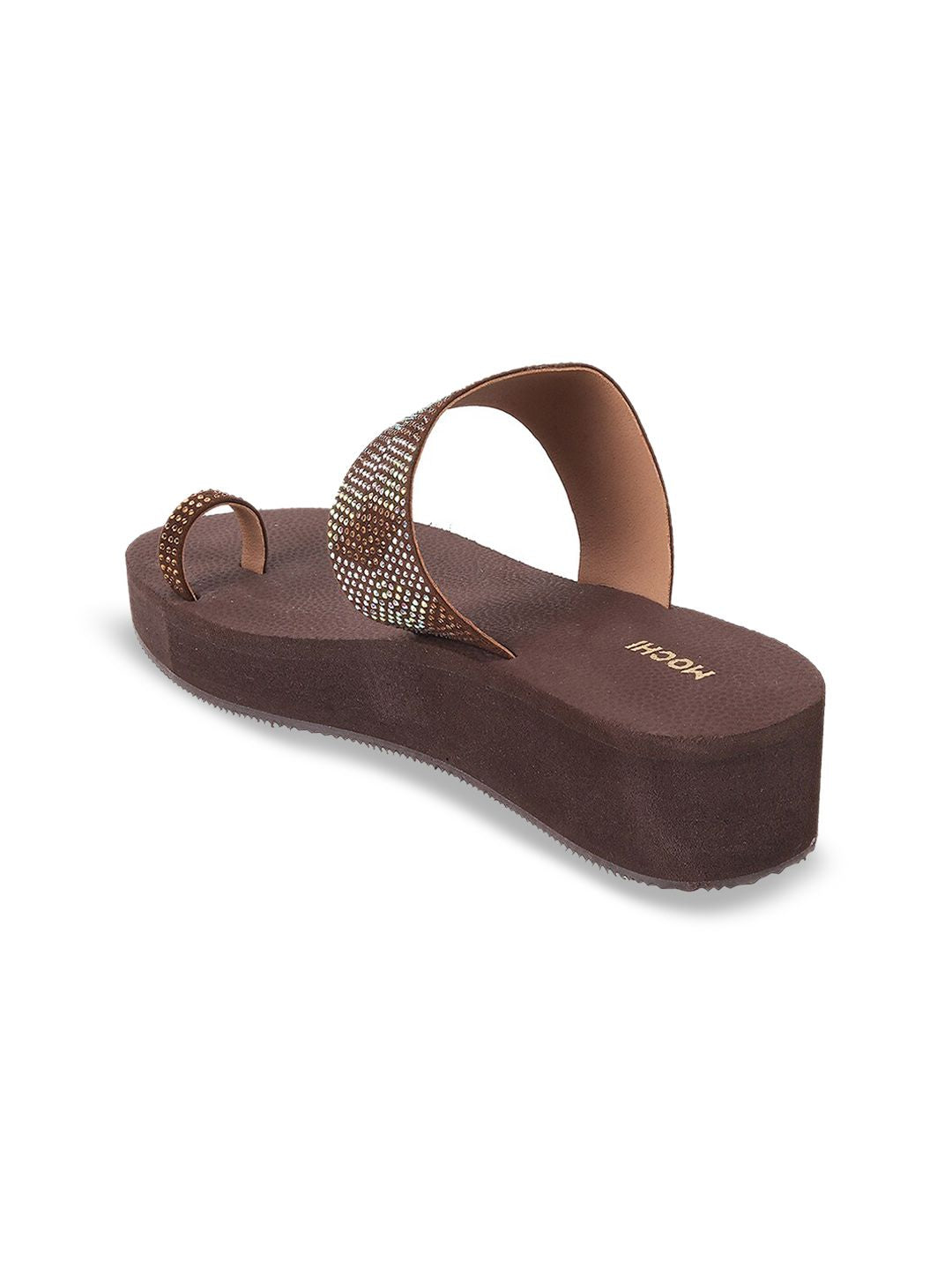 Mochi Embellished One Toe Flatform Heels