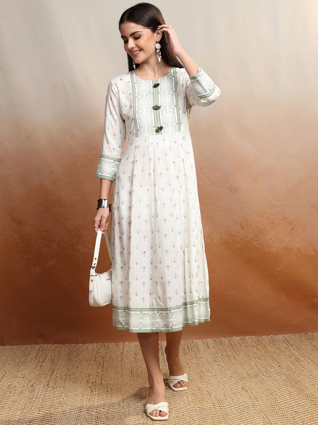 Vishudh A-Line Midi Dress