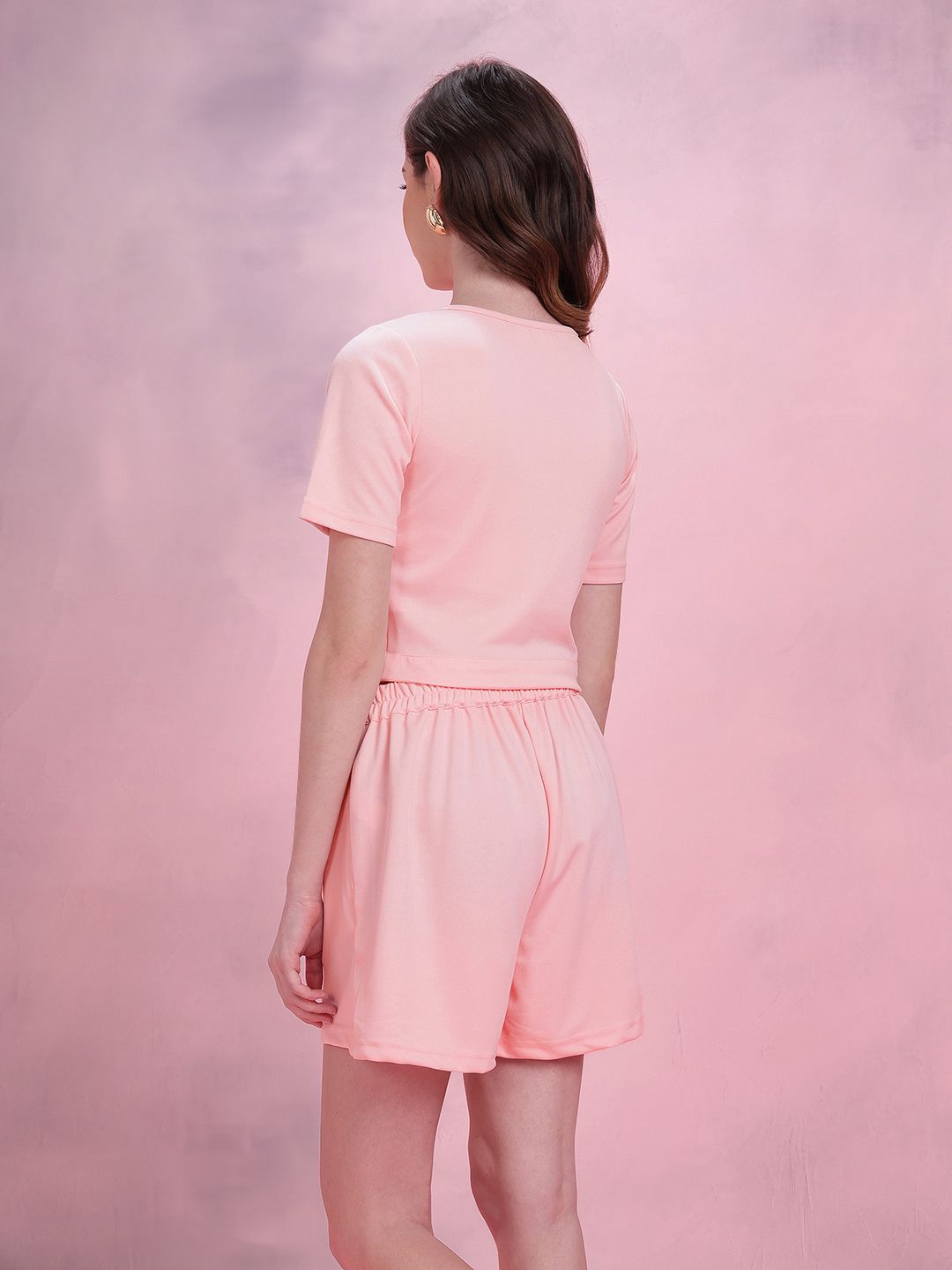 DressBerry Cut-out Detail Top with Shorts Co-Ord Set