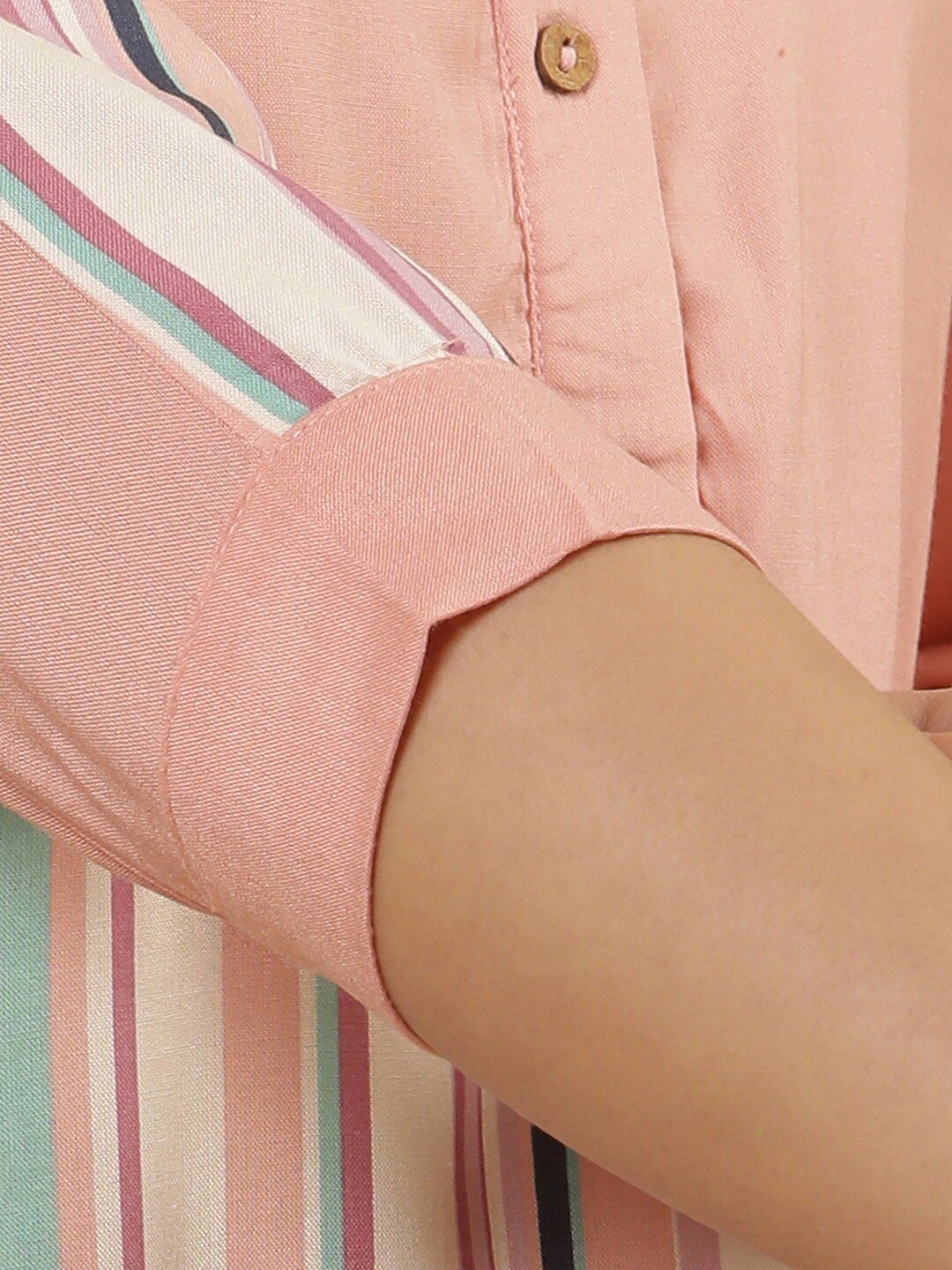 W Striped Printed Straight Kurta with Trouser