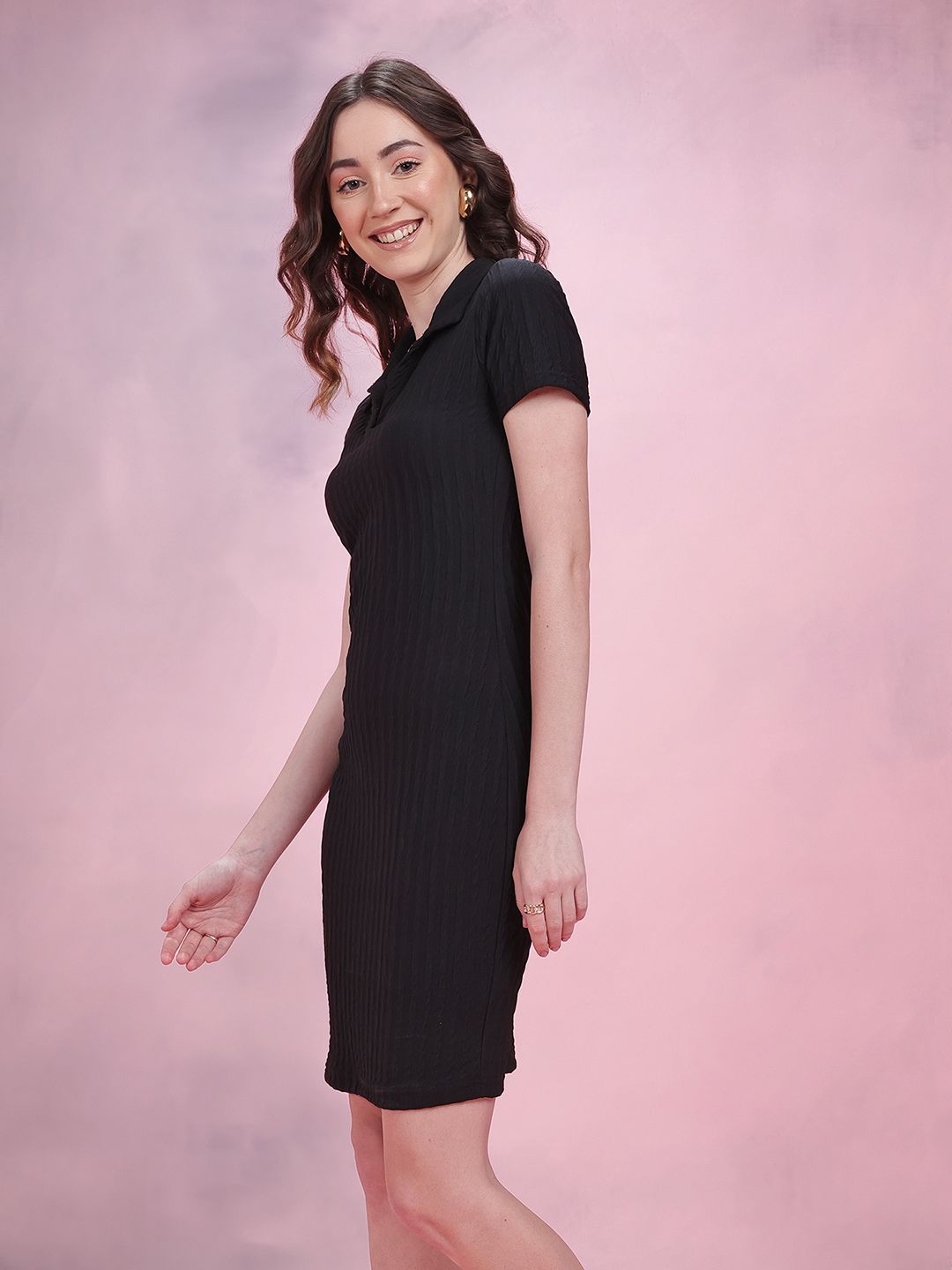 DressBerry Textured Bodycon Dress