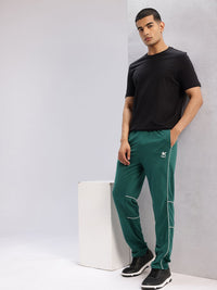 HRX by Hrithik Roshan Men Contrast Piping Mid-Rise Lifestyle Track Pants