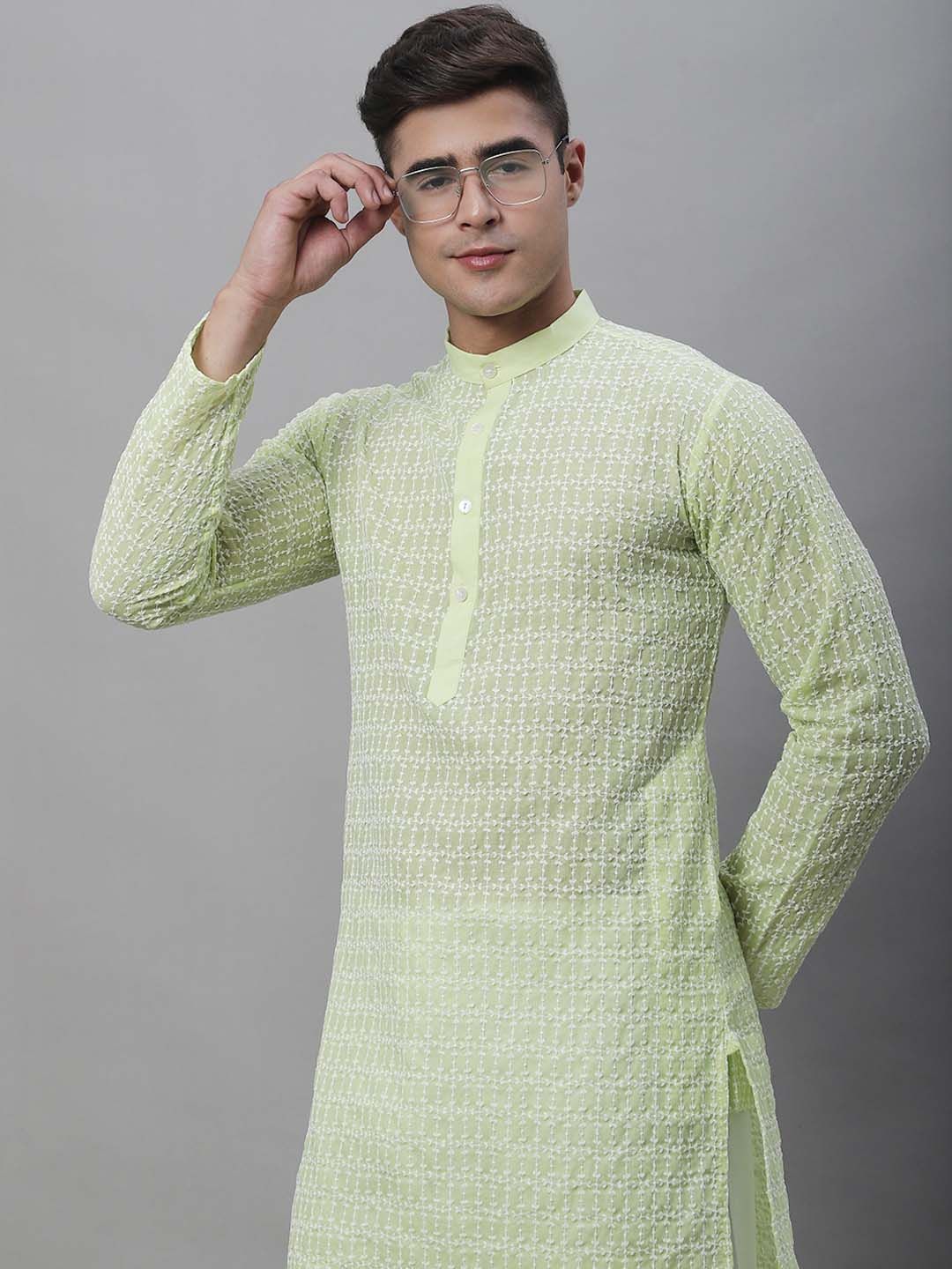 SOJANYA Geometric Embroidered Kurta