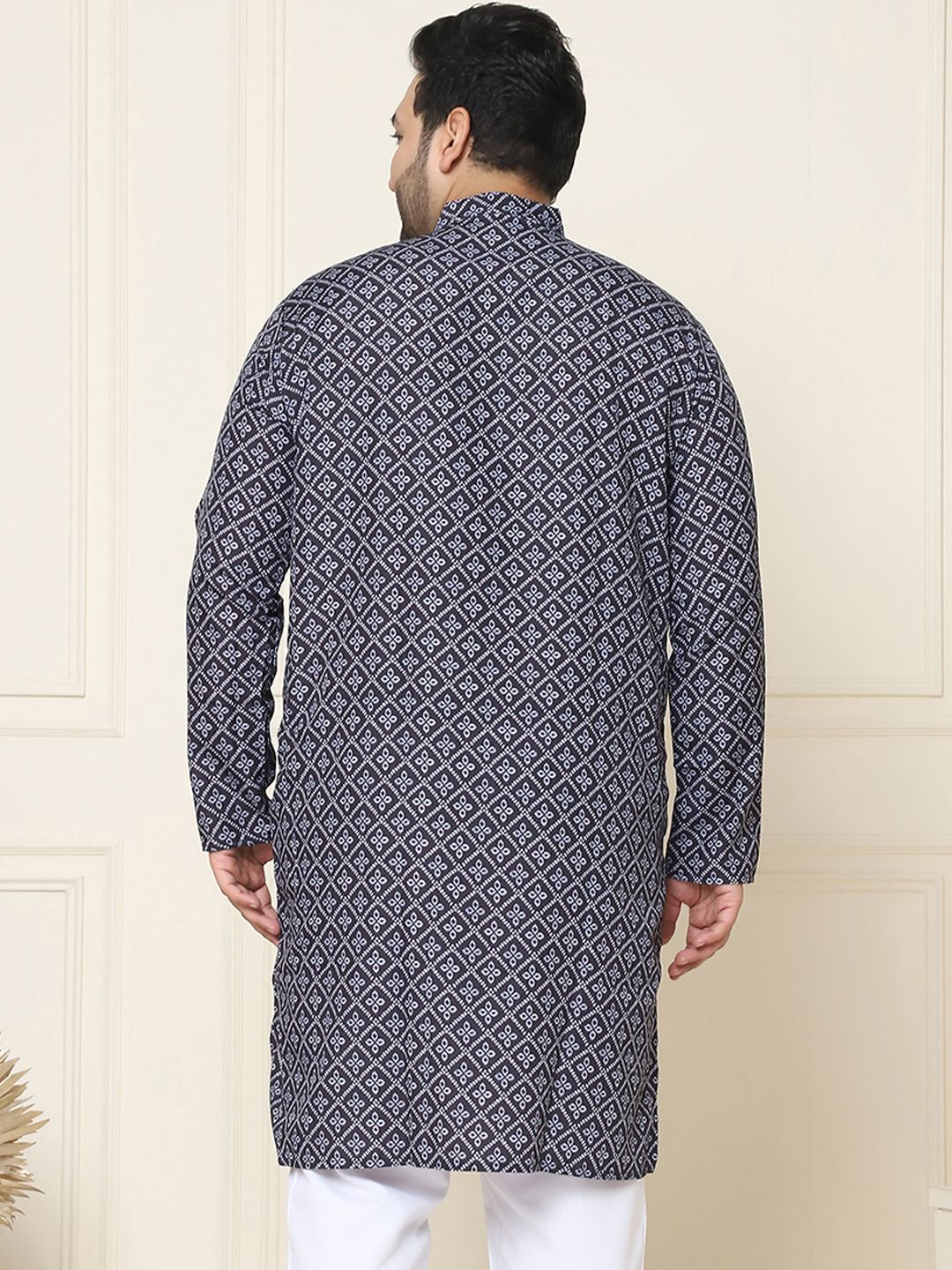 SOJANYA PLUS Motif Etnik Kurta Cotton Printed