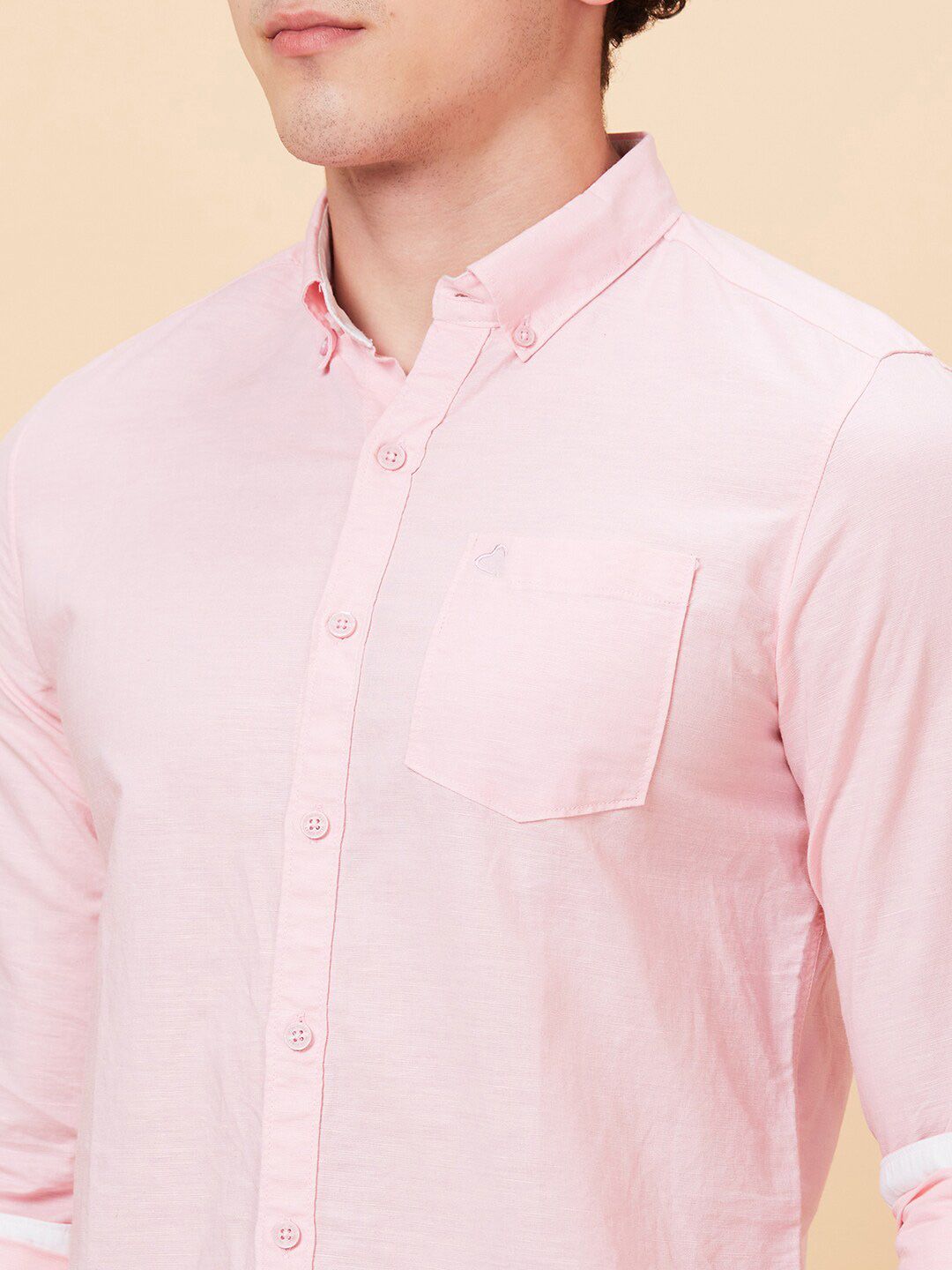 Being Human Button-Down Collar Slim Fit Cotton Casual Shirt