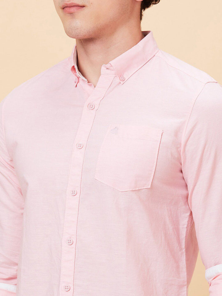 Being Human Button-Down Collar Slim Fit Cotton Casual Shirt