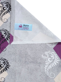 Myntra Elegant Homes Purple & Blue Geometric 400 TC Single Bedsheet with 1 Pillow Covers