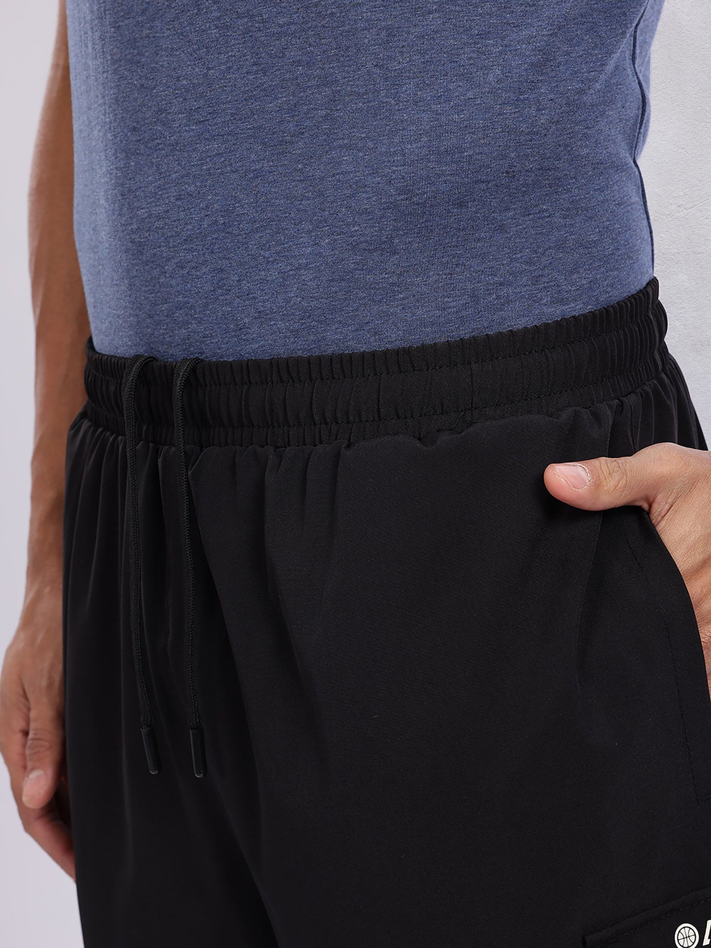 HRX by Hrithik Roshan Men Brand Logo Printed Detail Mid-Rise Lifestyle Cargo-Style Shorts