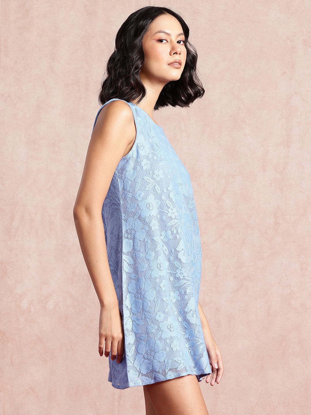 all about you Pure Cotton Floral Lace A-Line Mini Dress