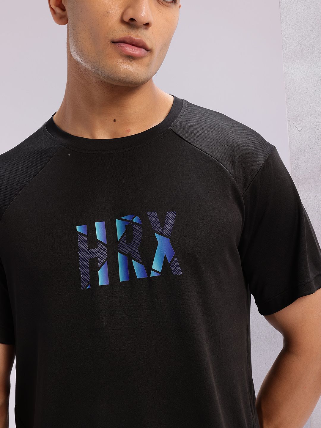HRX by Hrithik Roshan Brand Logo Print Rapid-Dry Training T-shirt