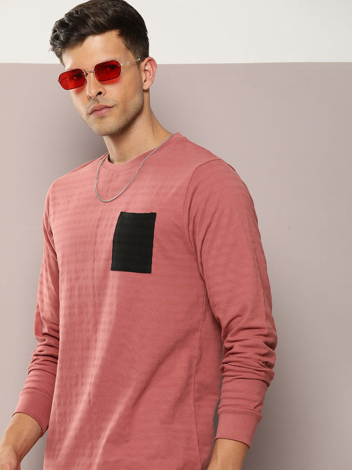 DILLINGER Men Striped Pure Cotton Pockets T-shirt