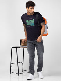 SPYKAR Men Printed Slim Fit Cotton T-shirt