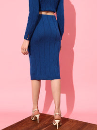 STREET 9 Knitted Knee-Length Pencil Skirt