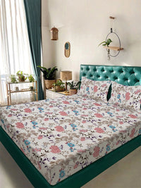 Moda Rapido X KLOTTHE Berwarna Bunga 300 TC Cadar King dengan 2 Sarung Bantal