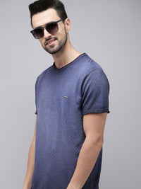 THE BEAR HOUSE Men Blue Pure Cotton T-shirt