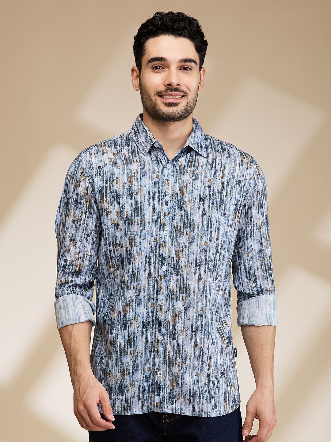 Being Human Men Slim Fit Opaque Printed Casual Shirt