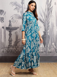 Vishudh Floral Print Maxi Dress