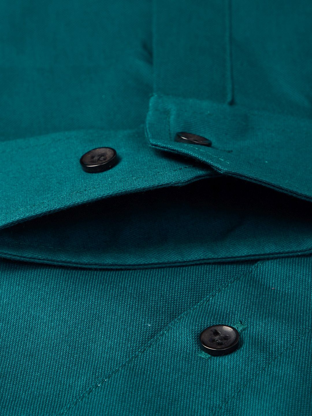 DENNISON Men Teal Green Smart Slim Fit Solid Formal Shirt