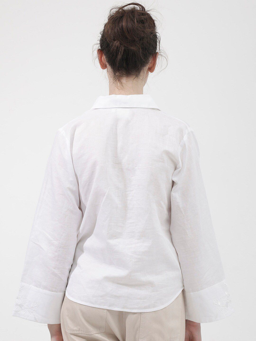 RAREISM Shirt Collar Linen Top
