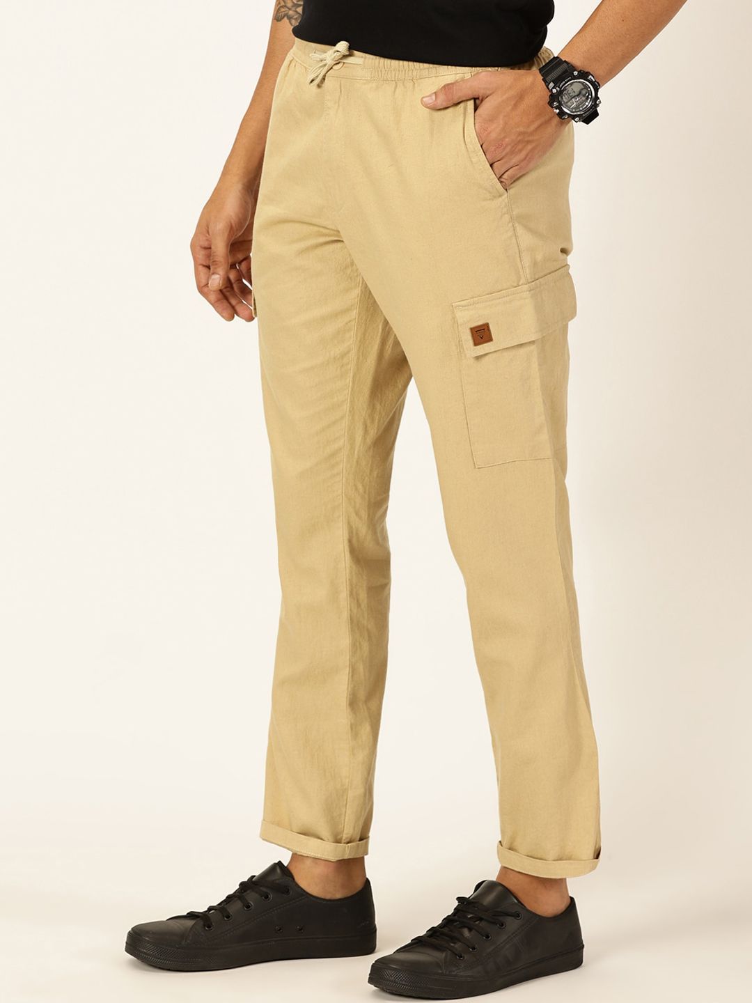 Thomas Scott Men Classic Cotton Linen Casual Trouser