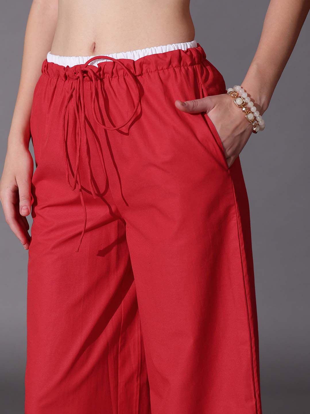 STREET 9 Women Cotton Straight Fit Trousers