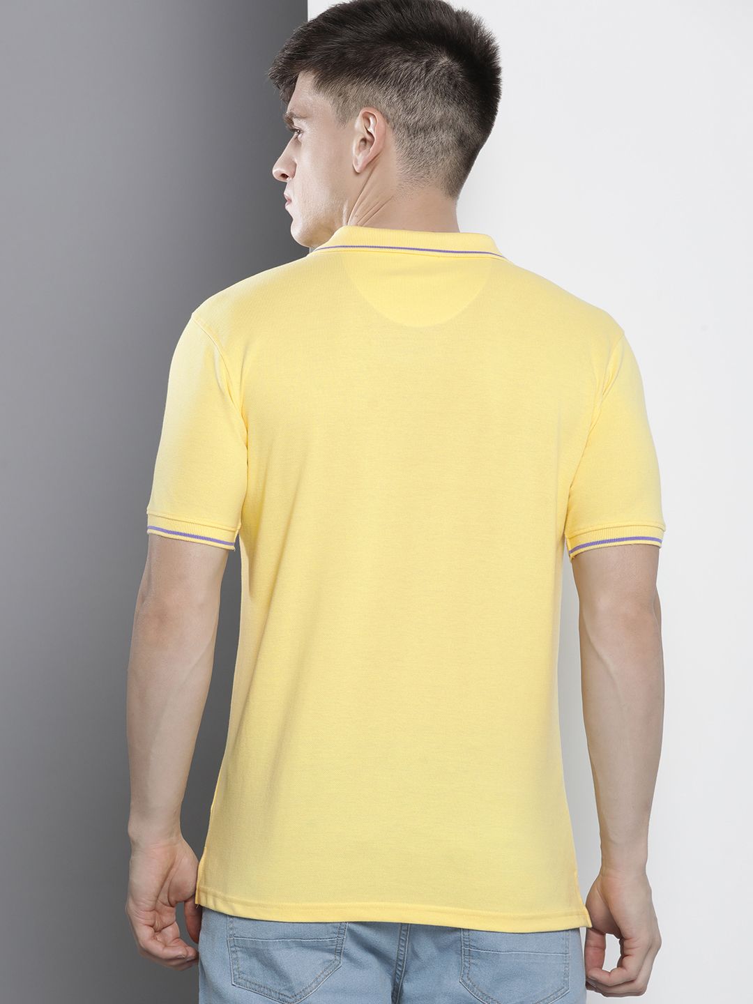 The Indian Garage Co Men Solid Polo Collar T-shirt