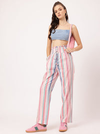 DressBerry Women Elevated Essentials Striped Trousers