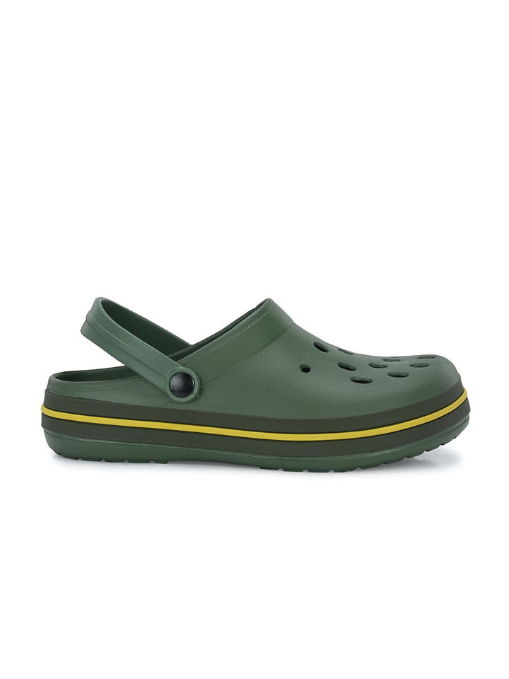 HRX by Hrithik Roshan Men Olive Green Rubber Clogs