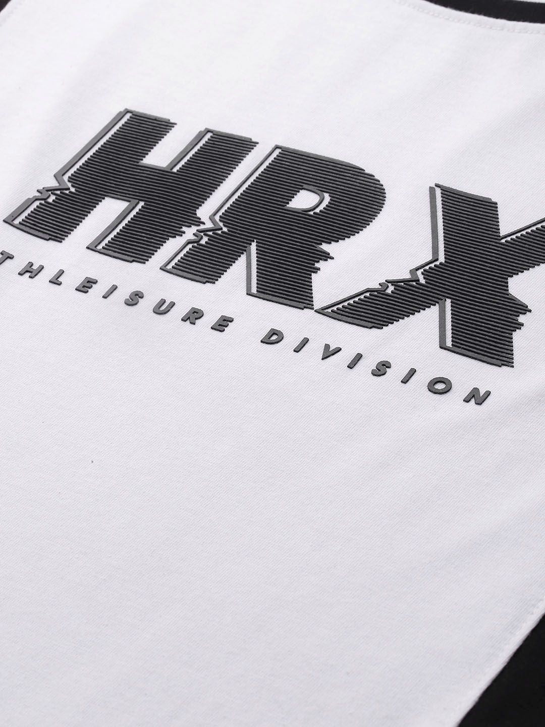 HRX by Hrithik Roshan Colourblocked & Brand Logo Print Lifestyle T-shirt