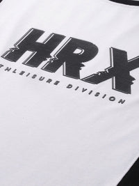 HRX by Hrithik Roshan Colourblocked & Brand Logo Print Lifestyle T-shirt