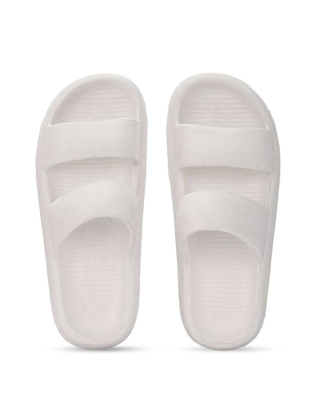 HRX by Hrithik Roshan Men White Rubber Sliders