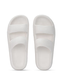 HRX by Hrithik Roshan Men White Rubber Sliders