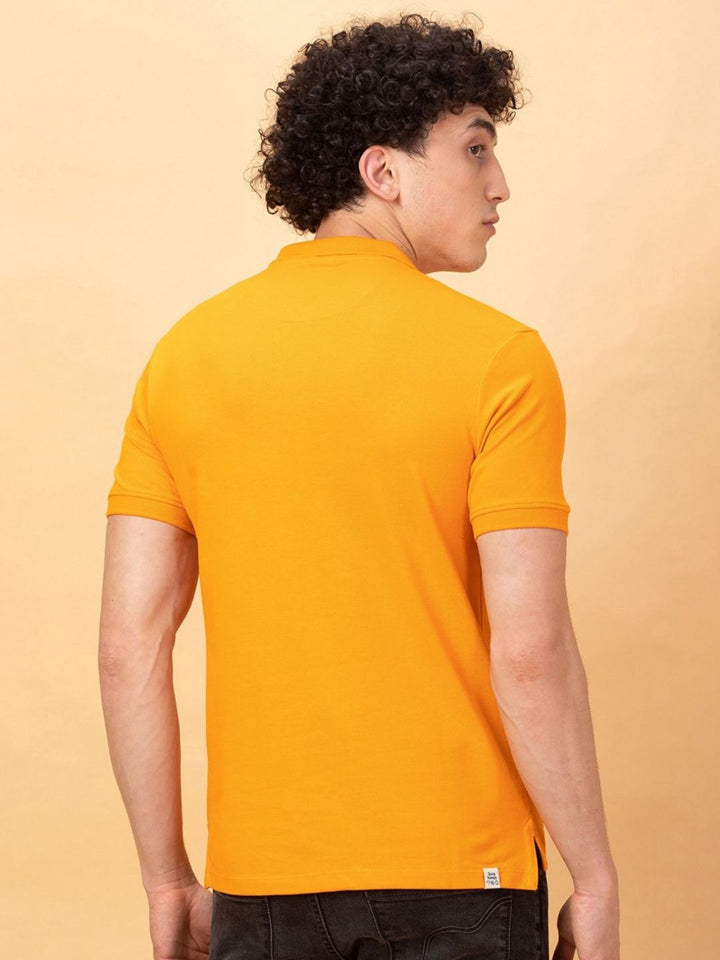 Being Human Men Typography Printed Polo Collar Applique T-shirt