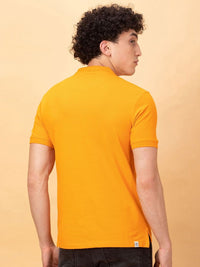 Being Human Men Typography Printed Polo Collar Applique T-shirt