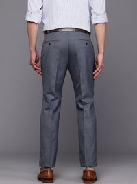 Raymond Men Textured Slim Fit Formal Trousers