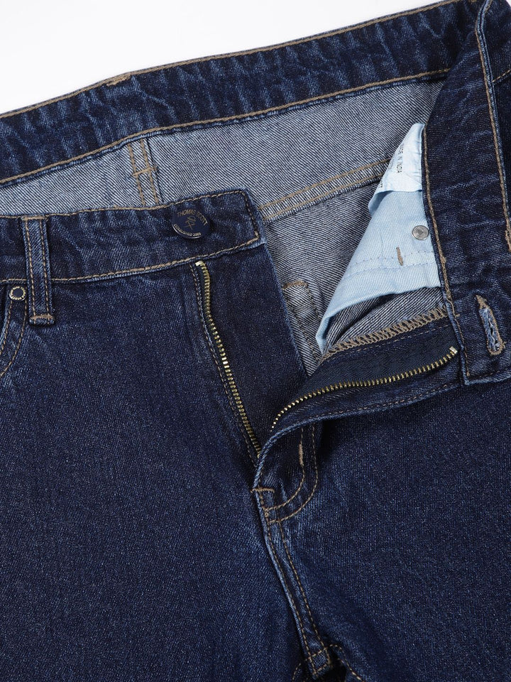 Thomas Scott Men Smart Relaxed Fit Mid-Rise Pure Cotton Jeans