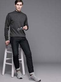 Raymond Men Solid High Neck Pullover