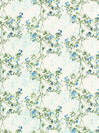 Story@home Ventura Blue Green Floral Printed 144 TC Queen Bedsheet With 2 Pillow Covers