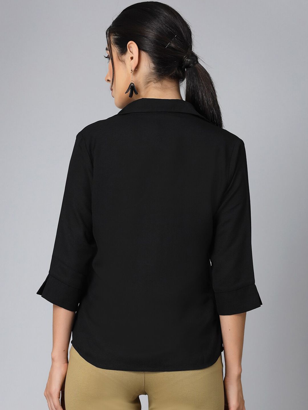 Style Quotient Black Smart Regular Fit Formal Shirt