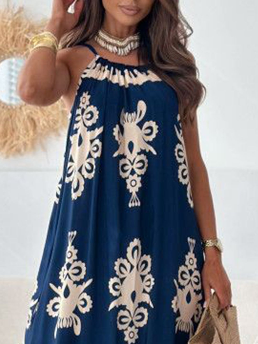 all about you Women Ethnic Motifs Printed Maxi Dresses