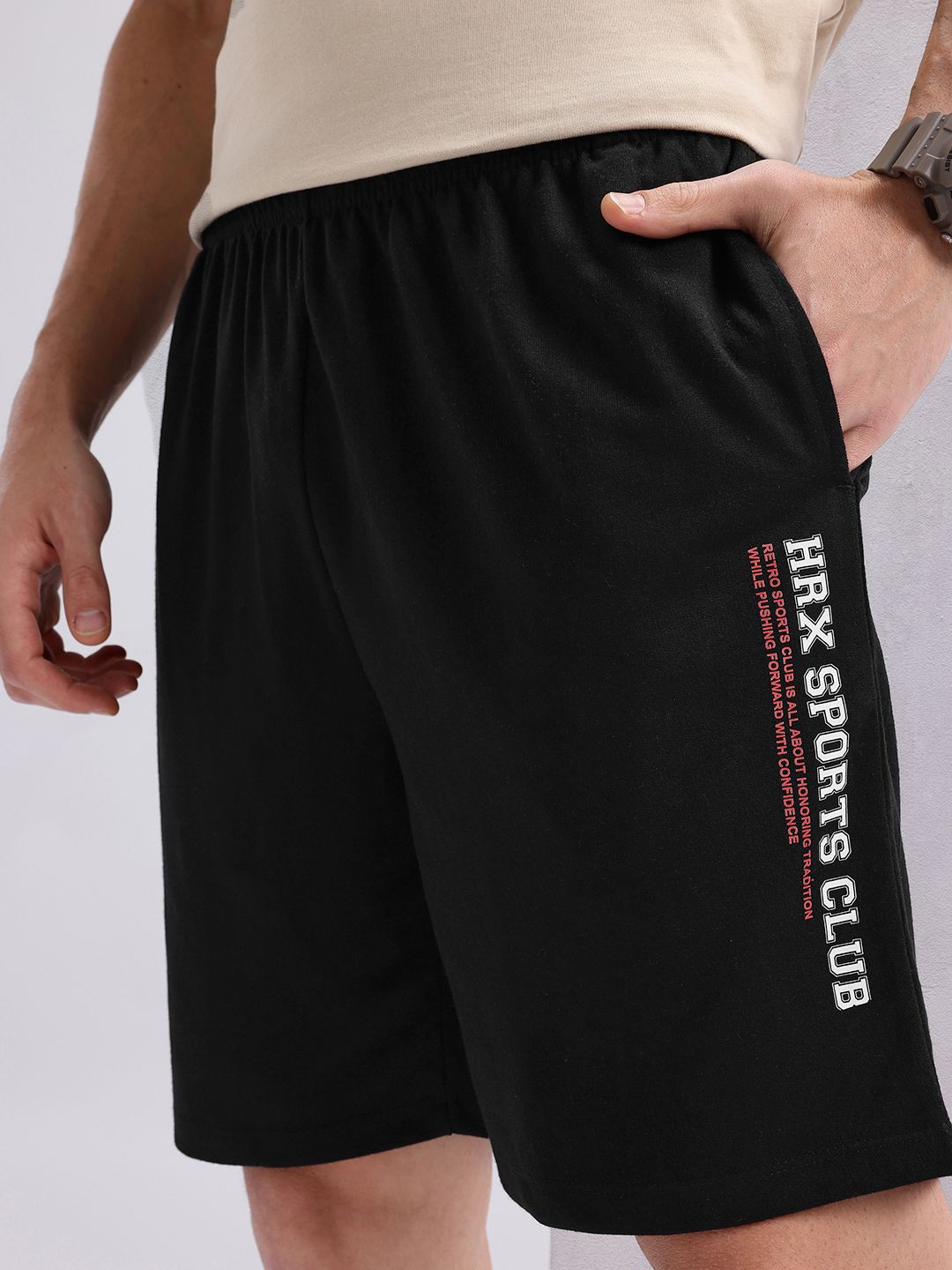 HRX by Hrithik Roshan Men Typography Printed Shorts